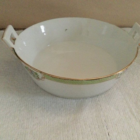 Hand painted Nippon small handled bowl dish candy nut dish rising sun mark - Picture 2 of 4